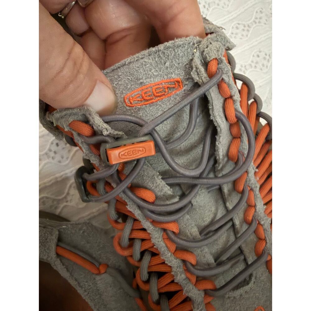 KEEN UNEEK Gray Orange Cord Sandals Shoes Men's 9.5 Women's 11 Hiking - Picture 4 of 8